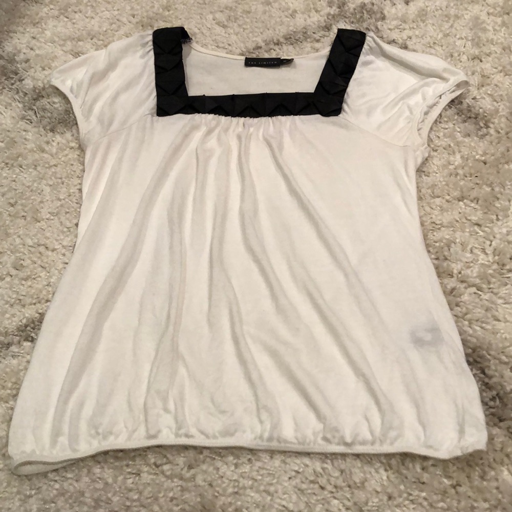 The Limited black and white tee